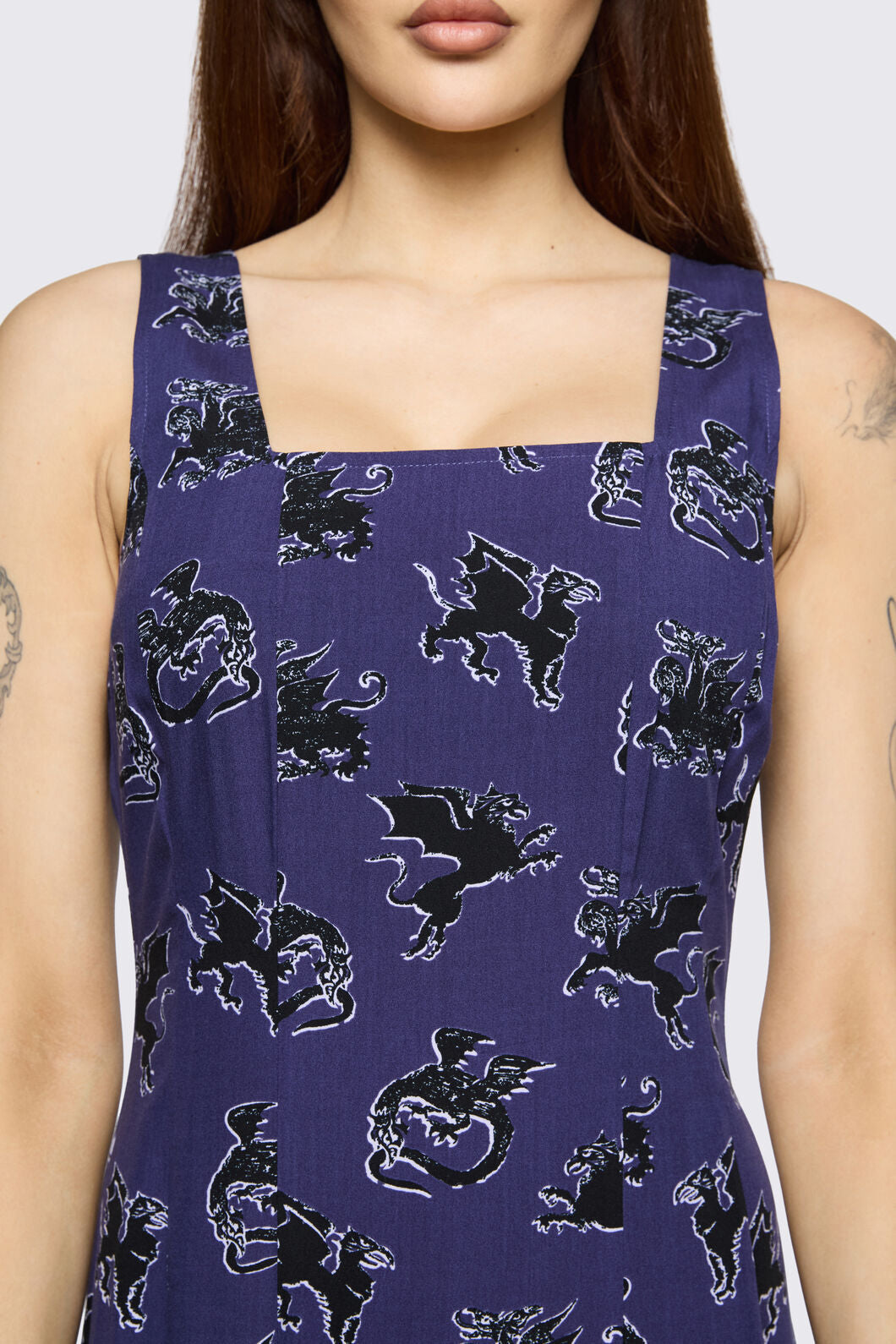 Black Friday - Monstre Goth Midi Dress - purple