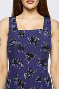 Black Friday - Monstre Goth Midi Dress - purple