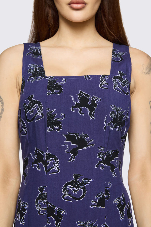 Black Friday - Monstre Goth Midi Dress - purple