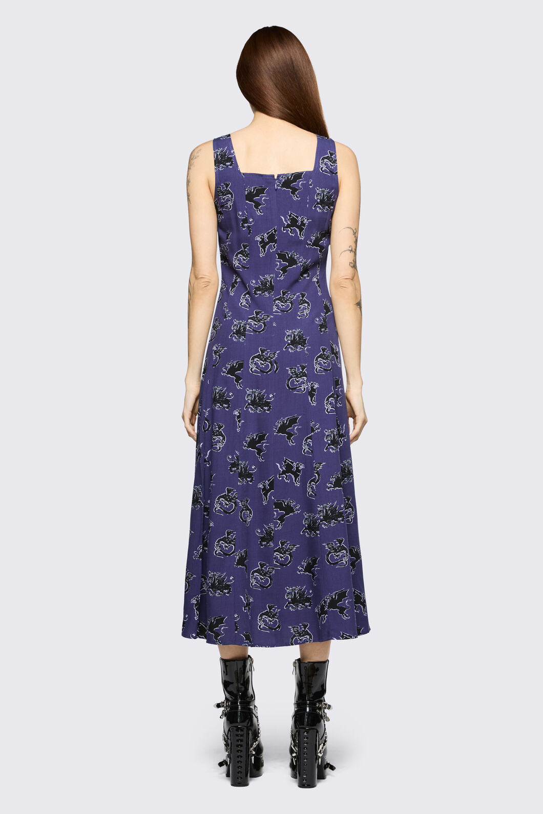 Black Friday - Monstre Goth Midi Dress - purple