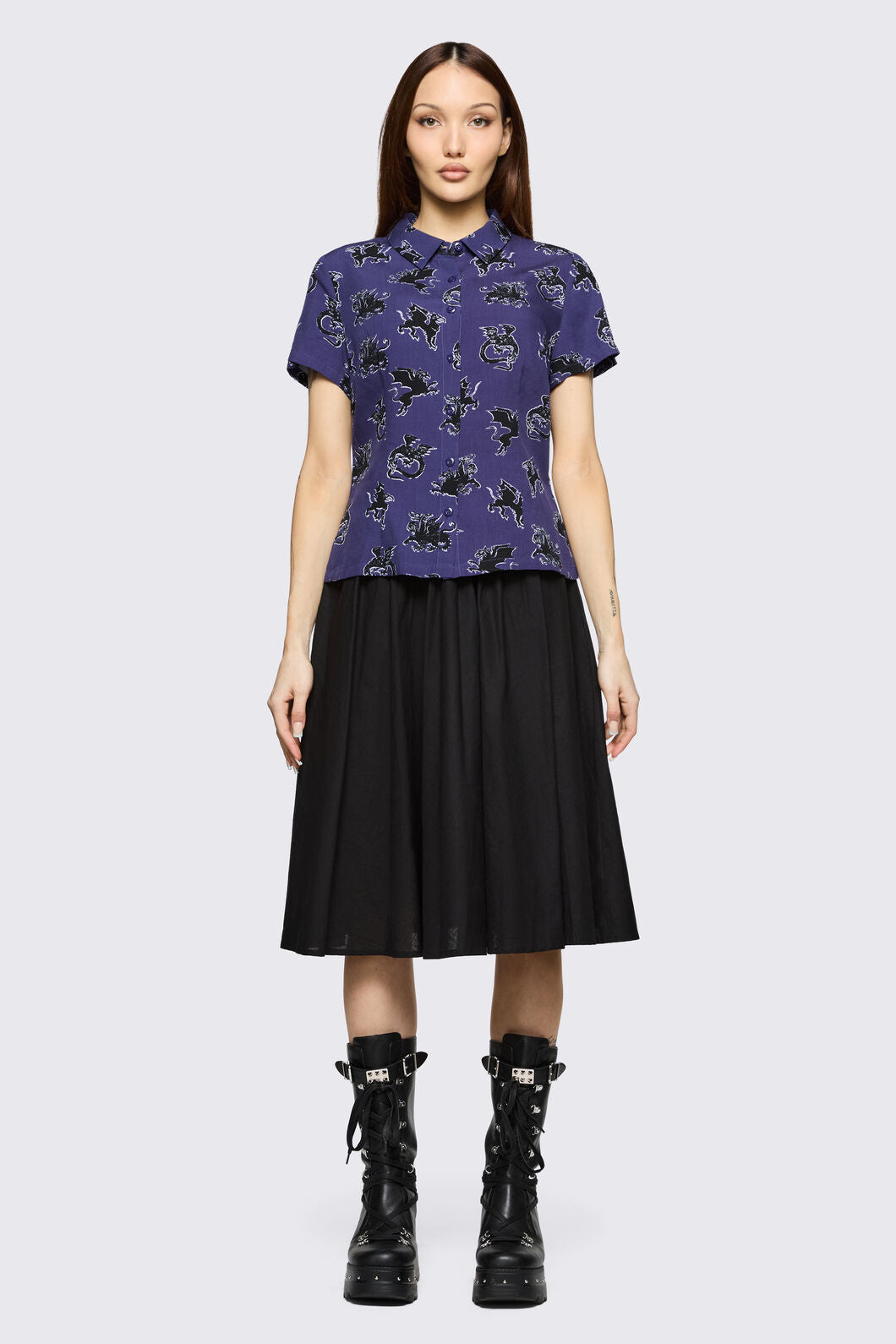 Black Friday - Monstre Goth Blouse - purple