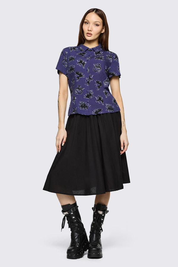 Black Friday - Monstre Goth Blouse - purple