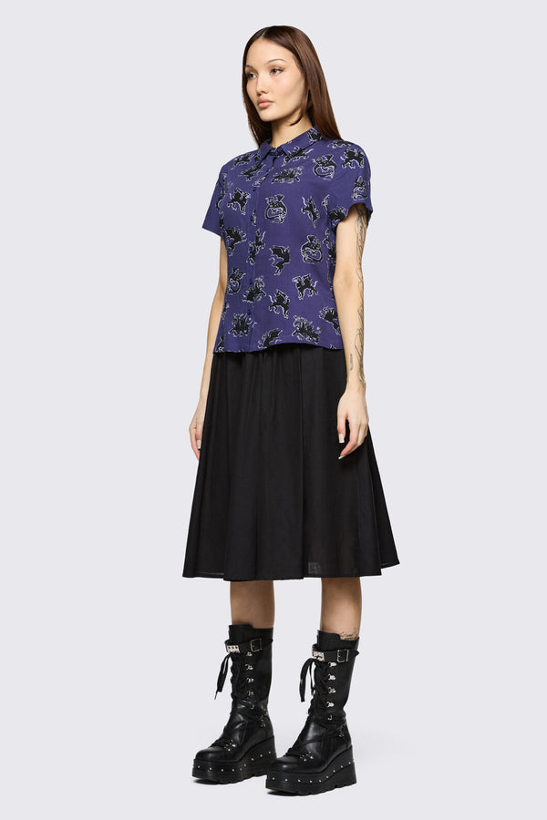 Black Friday - Monstre Goth Blouse - purple