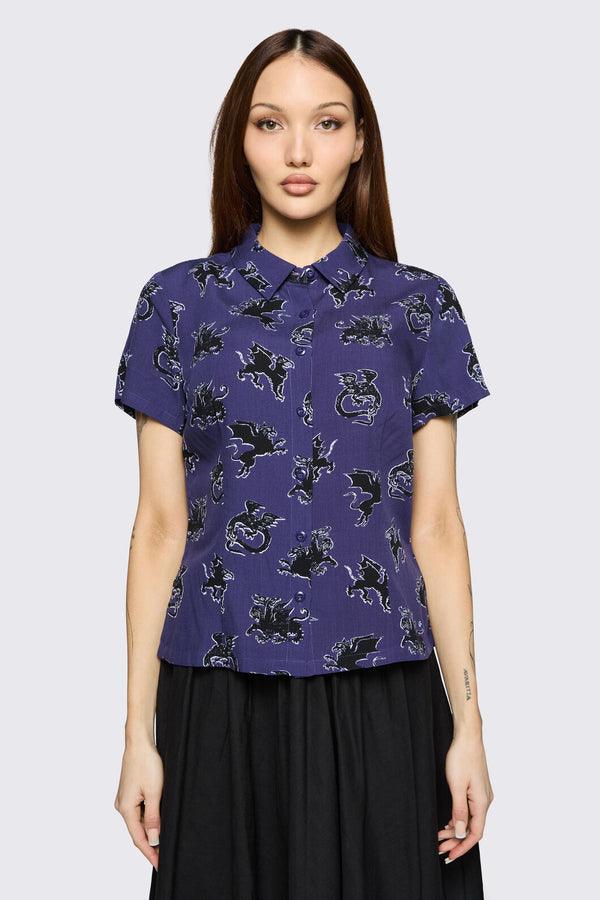Black Friday - Monstre Goth Blouse - purple