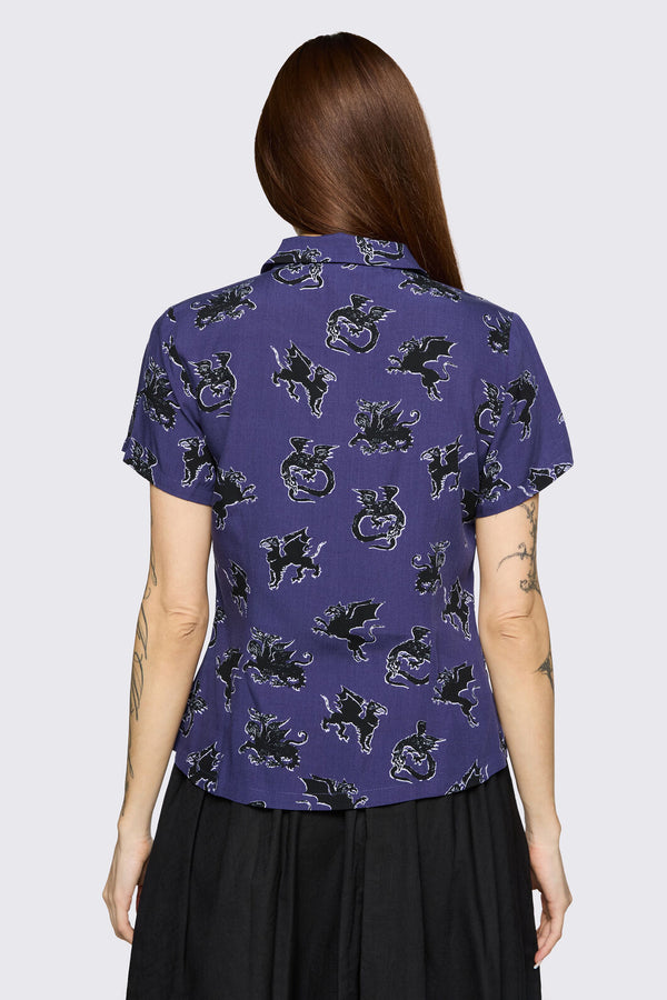 Black Friday - Monstre Goth Blouse - purple