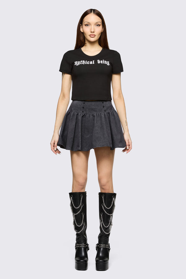Black Friday - Mythical Goth Skort - grey