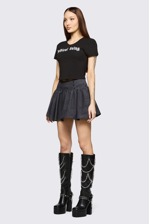 Black Friday - Mythical Goth Skort - grey