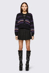 Black Friday - Fealty Stripe Goth Cardigan - multi