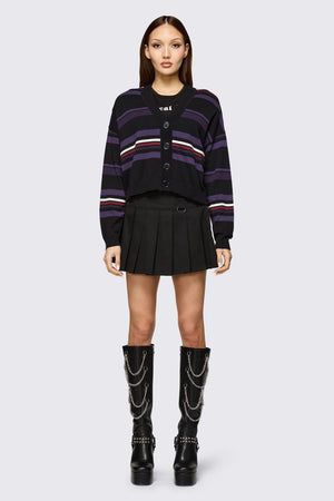 Black Friday - Fealty Stripe Goth Cardigan - multi