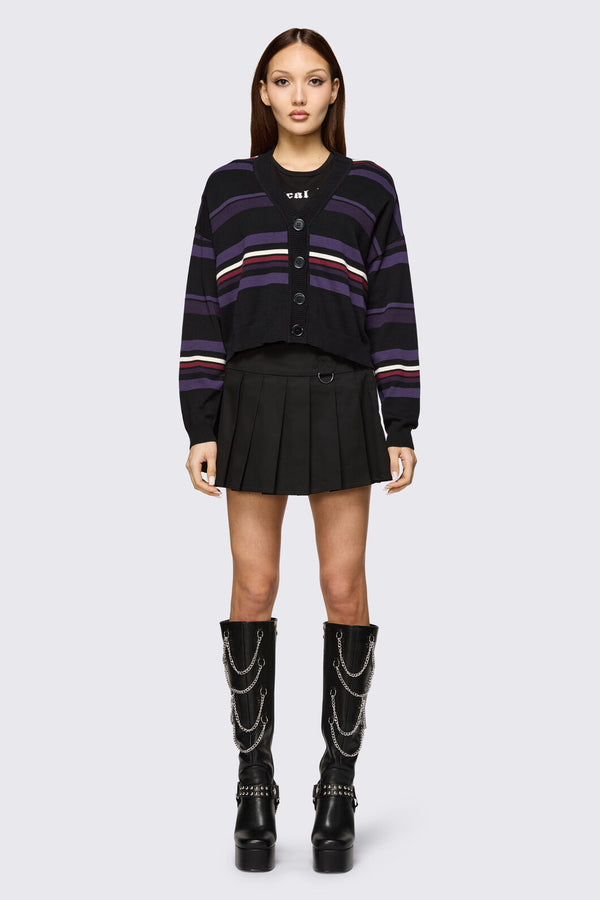 Black Friday - Fealty Stripe Goth Cardigan - multi