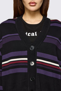 Black Friday - Fealty Stripe Goth Cardigan - multi
