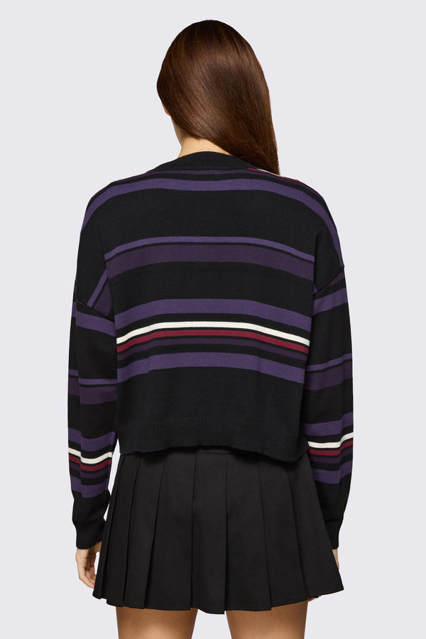 Black Friday - Fealty Stripe Goth Cardigan - multi