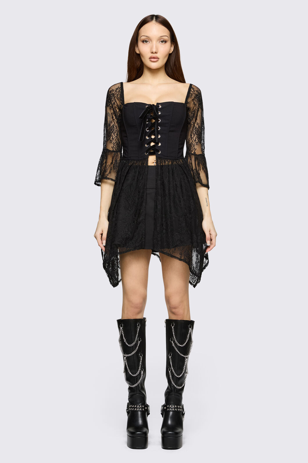 Black Friday - Affinity Goth Lace Top - black
