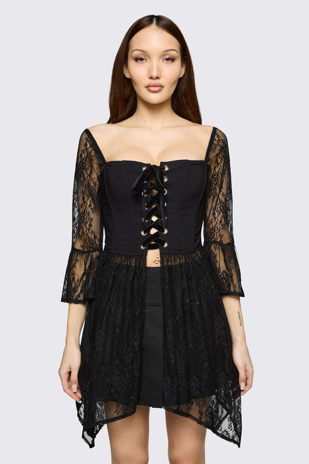 Black Friday - Affinity Goth Lace Top - black