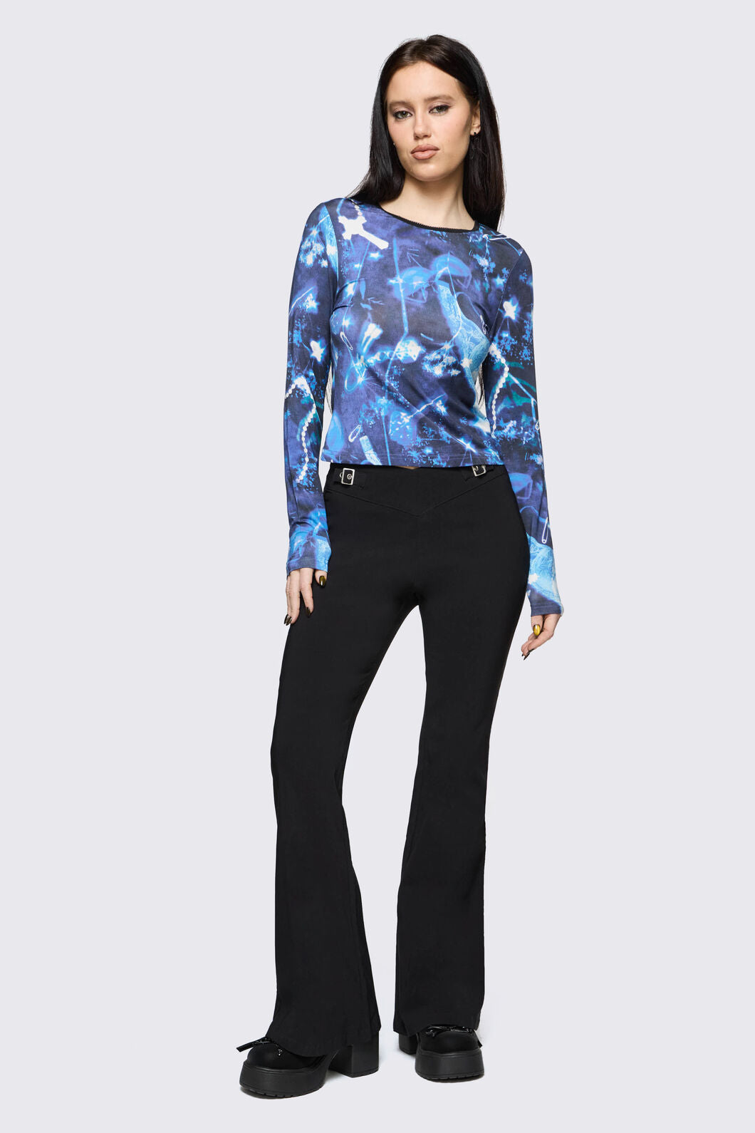 Black Friday - Cyanotype Goth Top - blue
