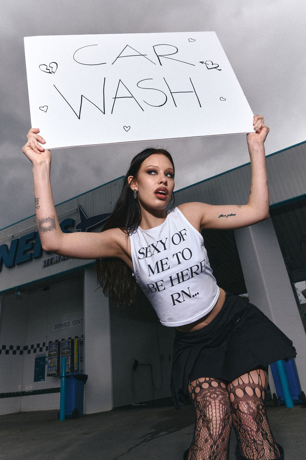 Black Friday - Hot Issue Slogan Tank - white
