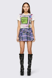 Black Friday - Stuck In Your Head Belt Skort - purple