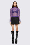 Black Friday - Bang Bang Mesh Top - purple