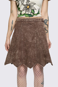 Black Friday - Behind The Blinds Denim Skirt - brown