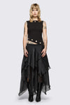 Black Friday - Behind The Blinds Chiffon Skirt - black