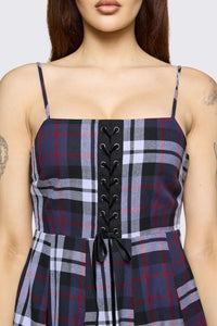Black Friday - Monstre Tartan Dress - purple
