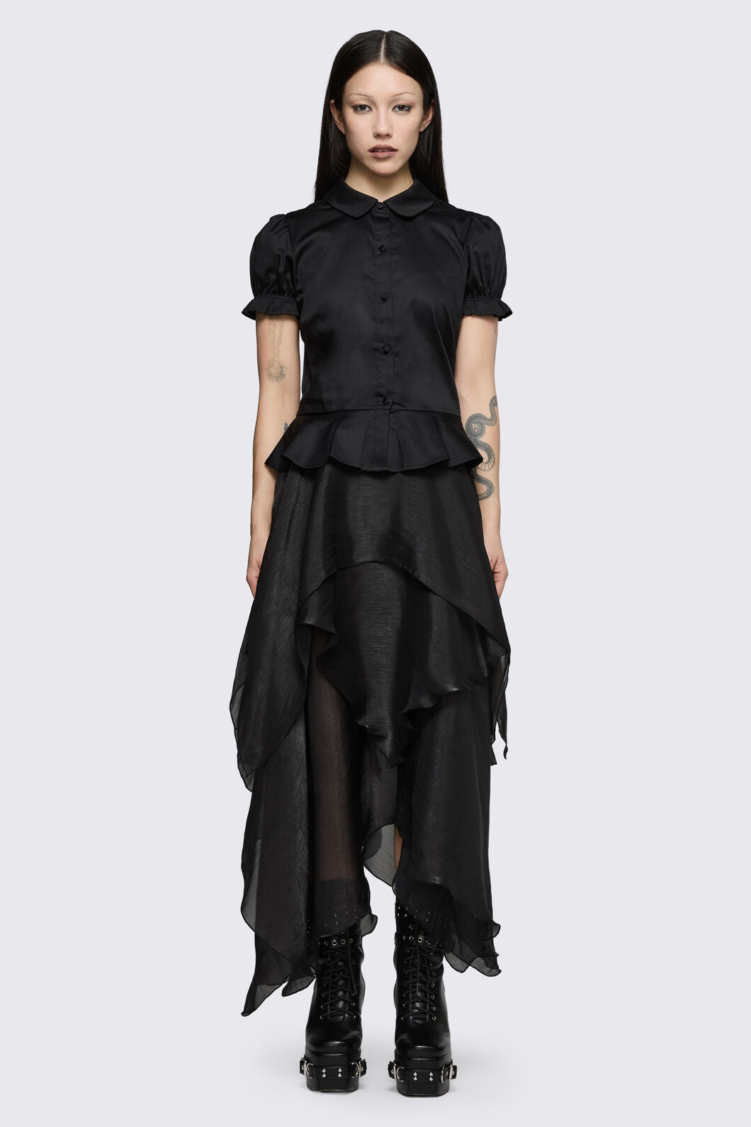 Black Friday - Mythical Peplum Blouse  - black