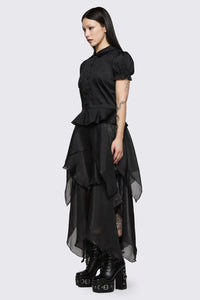 Black Friday - Mythical Peplum Blouse  - black