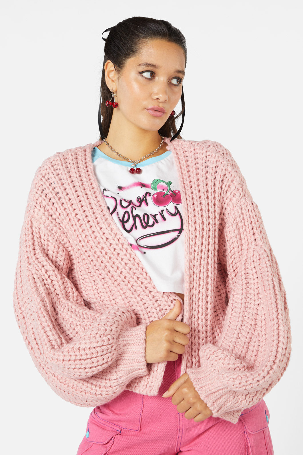 Pink cardigan nz hotsell