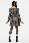Black Friday - Vitrail Printed LS Dress - multi