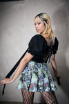 Black Friday - Laneway Print Pleated Skirt - multi