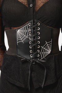 Black Friday - Cobweb Corset Belt - black