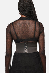 Black Friday - Cobweb Corset Belt - black