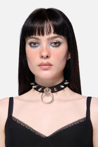 Black Friday - Ring & Spike Choker - black