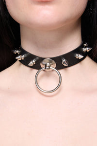 Black Friday - Ring & Spike Choker - black