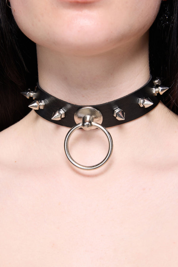 Black Friday - Ring & Spike Choker - black