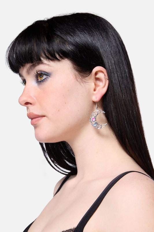Black Friday - Cresent Moon Earring - silver