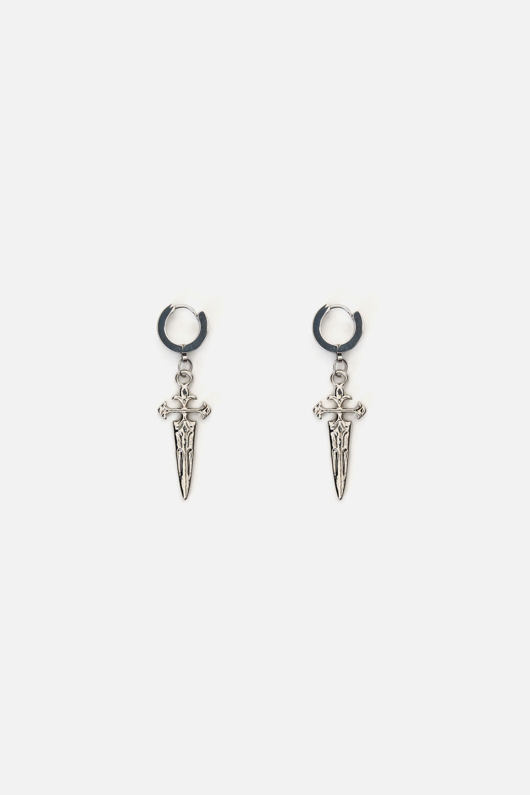 Black Friday - Sword Sleeper Earrings - silver