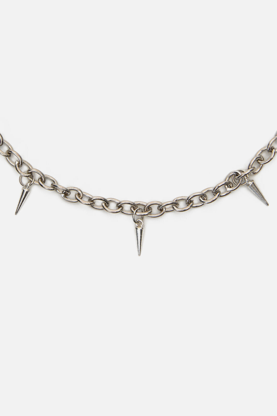 Black Friday - Chain Spike Necklace - silver