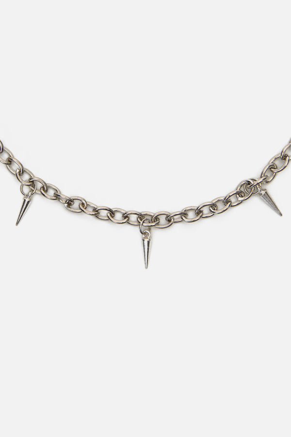Black Friday - Chain Spike Necklace - silver