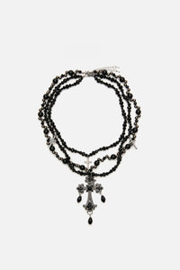 Black Friday - Oversized Layered Goth Necklac - black