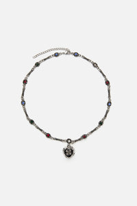 Black Friday - Charming Chained Necklace - silver