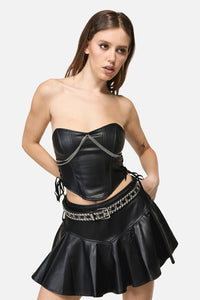 Black Friday - Pyramid Stud Border Belt - black