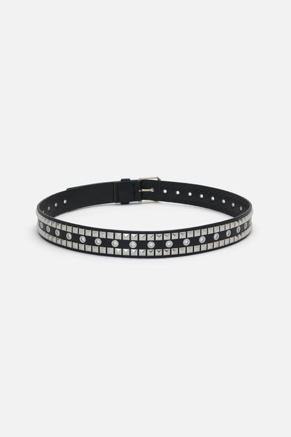 Black Friday - Pyramid Stud Border Belt - black