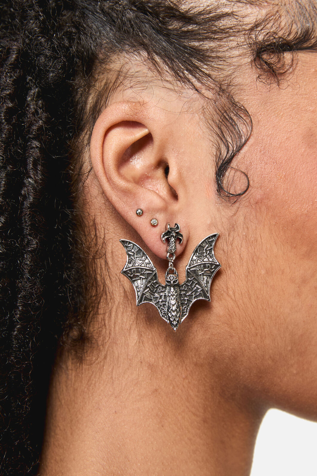 Black Friday - Bat Earrings - silver