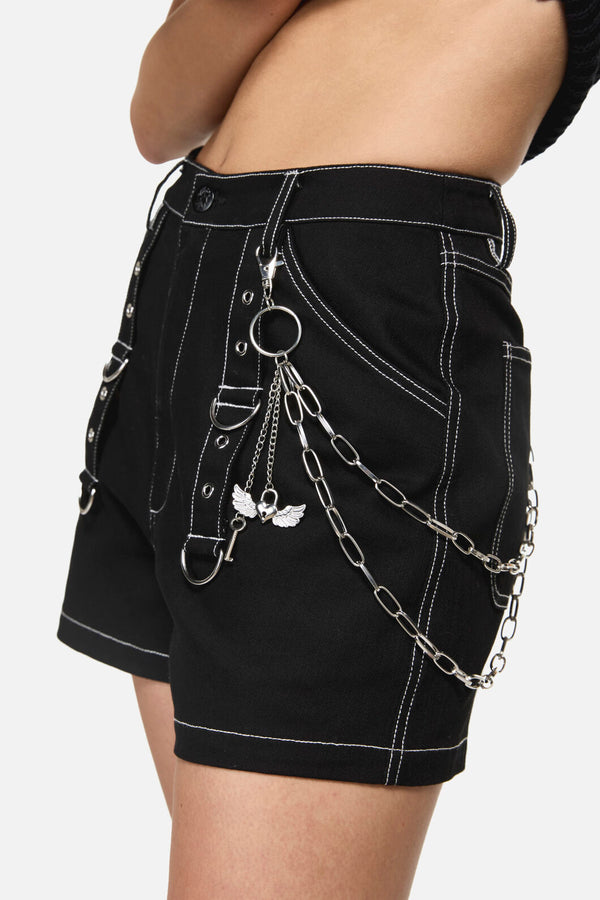 Black Friday - Lock & Key Pant Chain - silver
