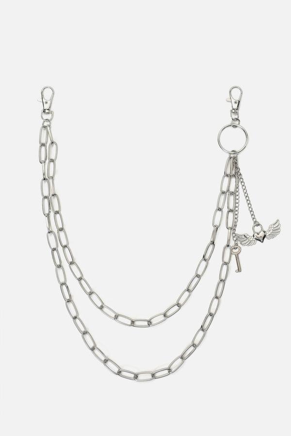 Black Friday - Lock & Key Pant Chain - silver