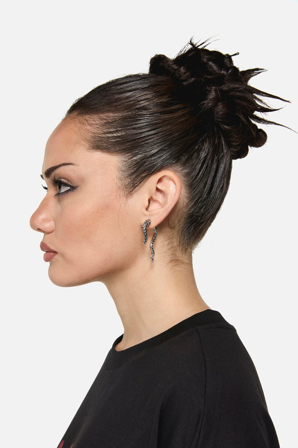 Black Friday - Tenticle Earrings - silver
