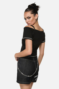 Black Friday - Thick Barbed Chain - silver