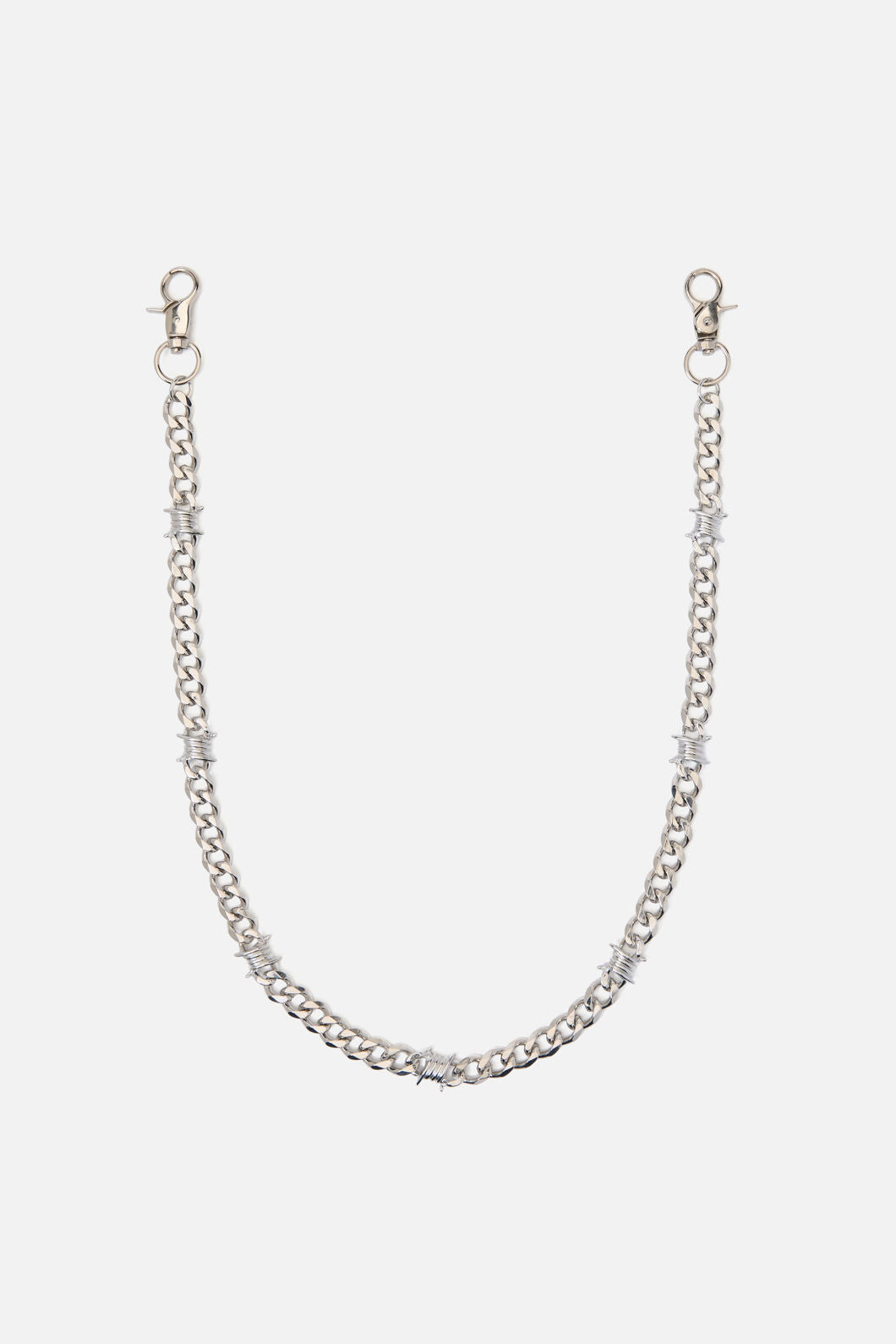 Black Friday - Thick Barbed Chain - silver