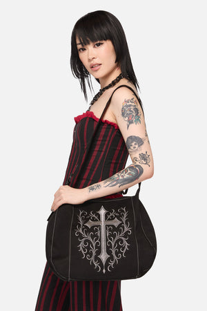 Black Friday - Gothic Slouch Bag - black